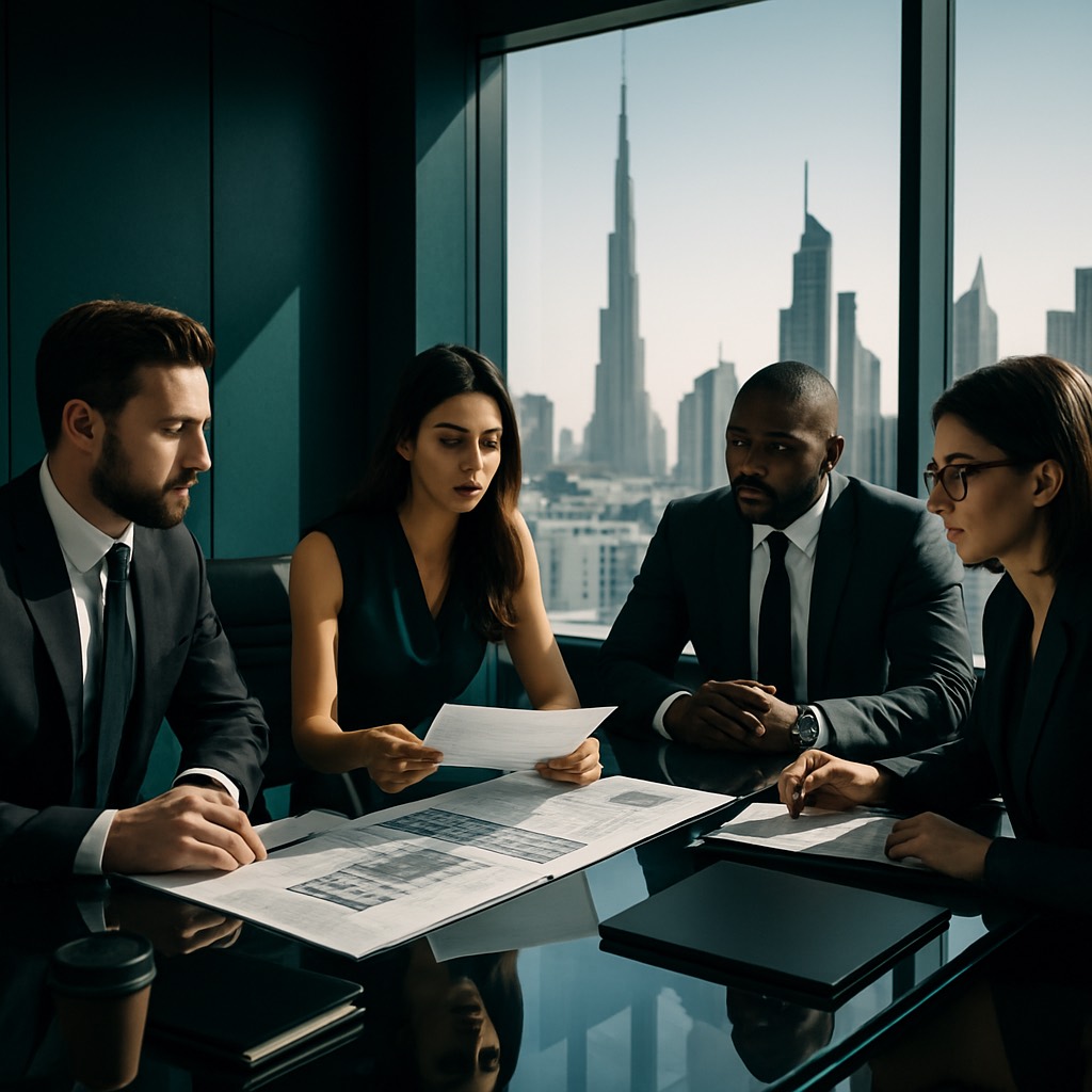 Investment-Besprechung in einem Dubai-Office